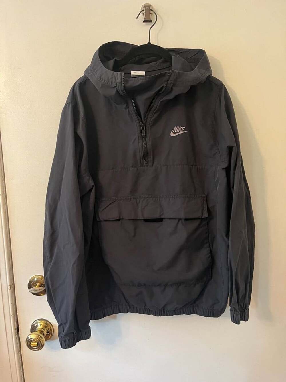 Nike Vintage Anorak Half Zip Hooded Windbreaker Jacket